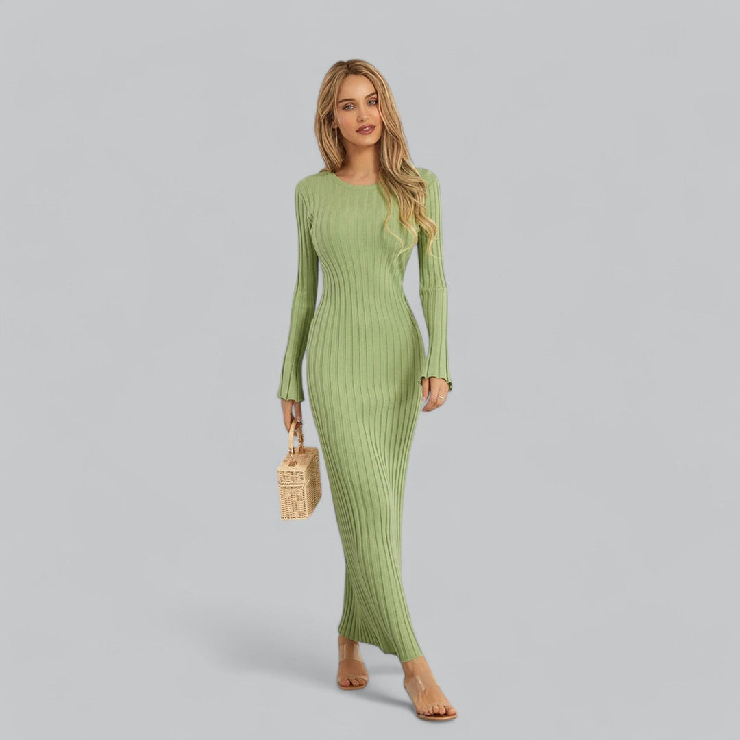 Classy Lace-Up Maxi Dress
