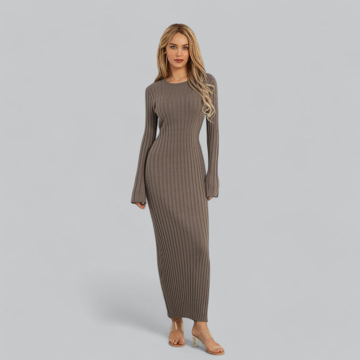 Classy Lace-Up Maxi Dress