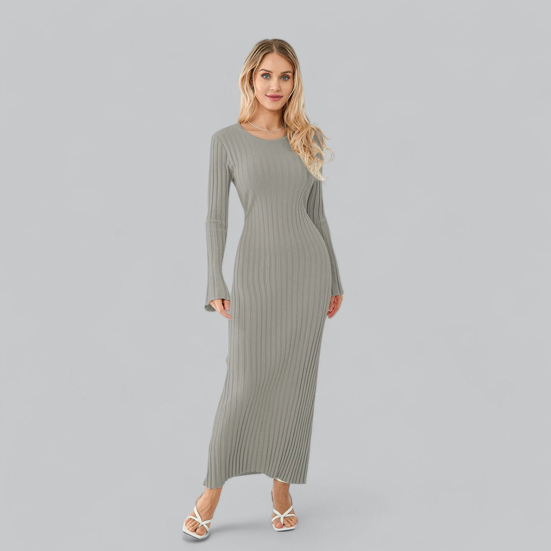 Classy Lace-Up Maxi Dress