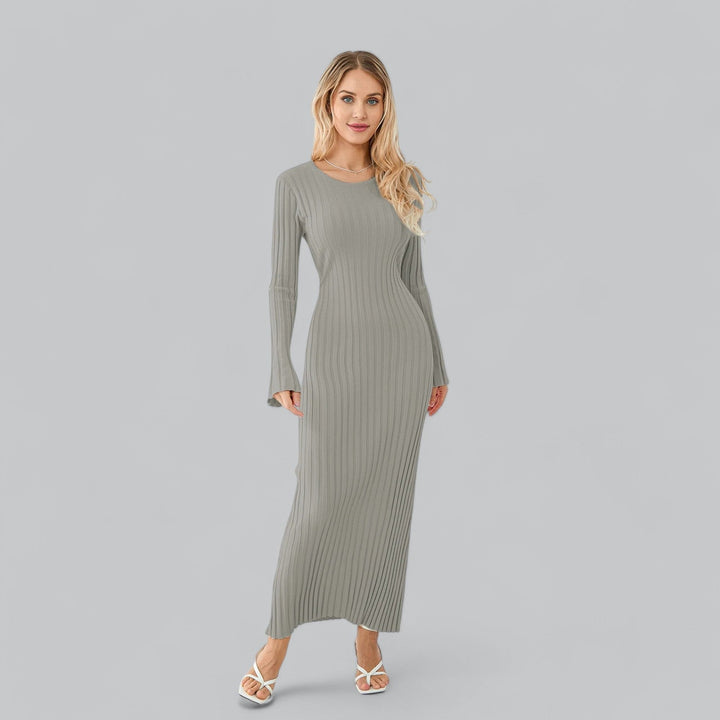 Classy Lace-Up Maxi Dress