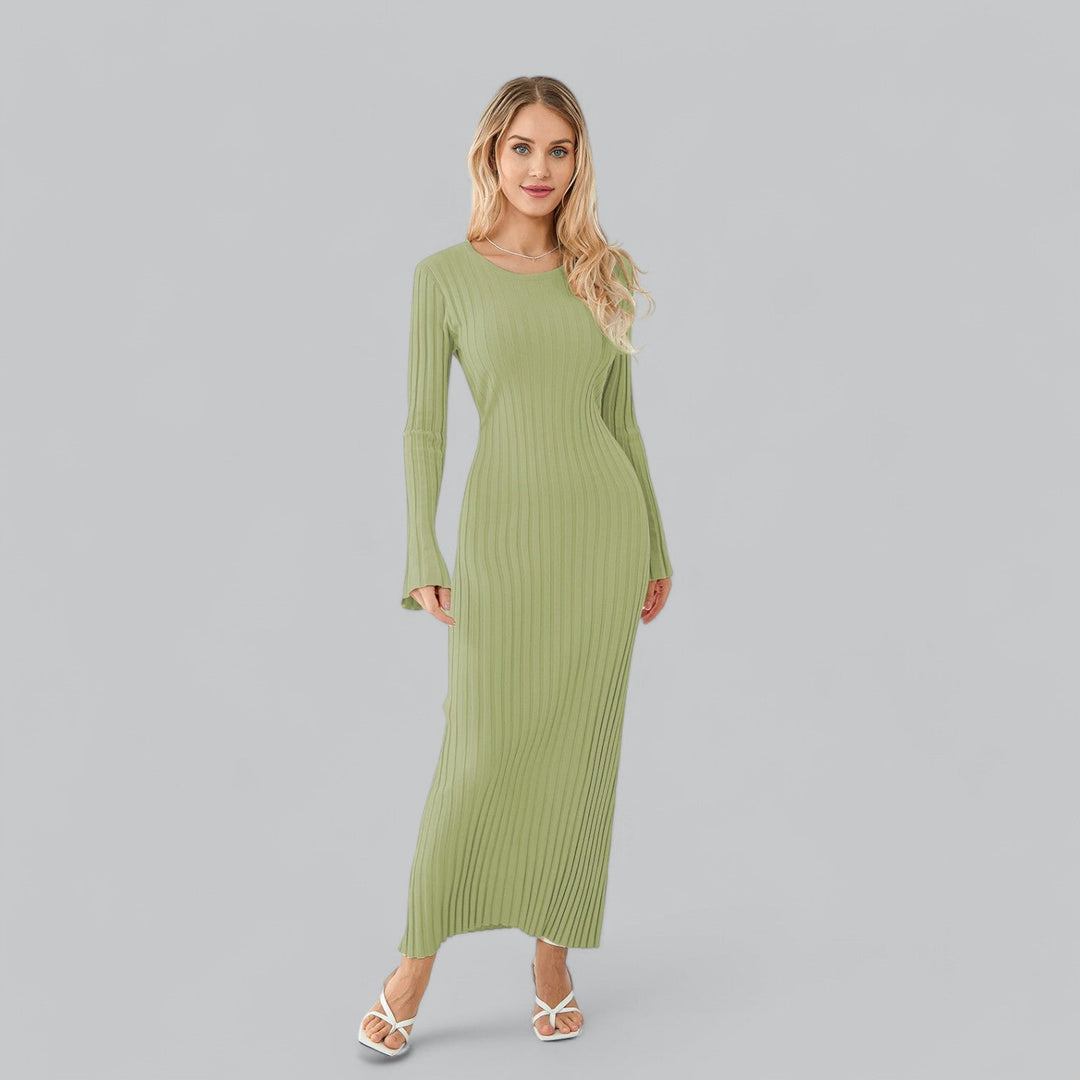Classy Lace-Up Maxi Dress
