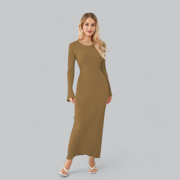 Classy Lace-Up Maxi Dress