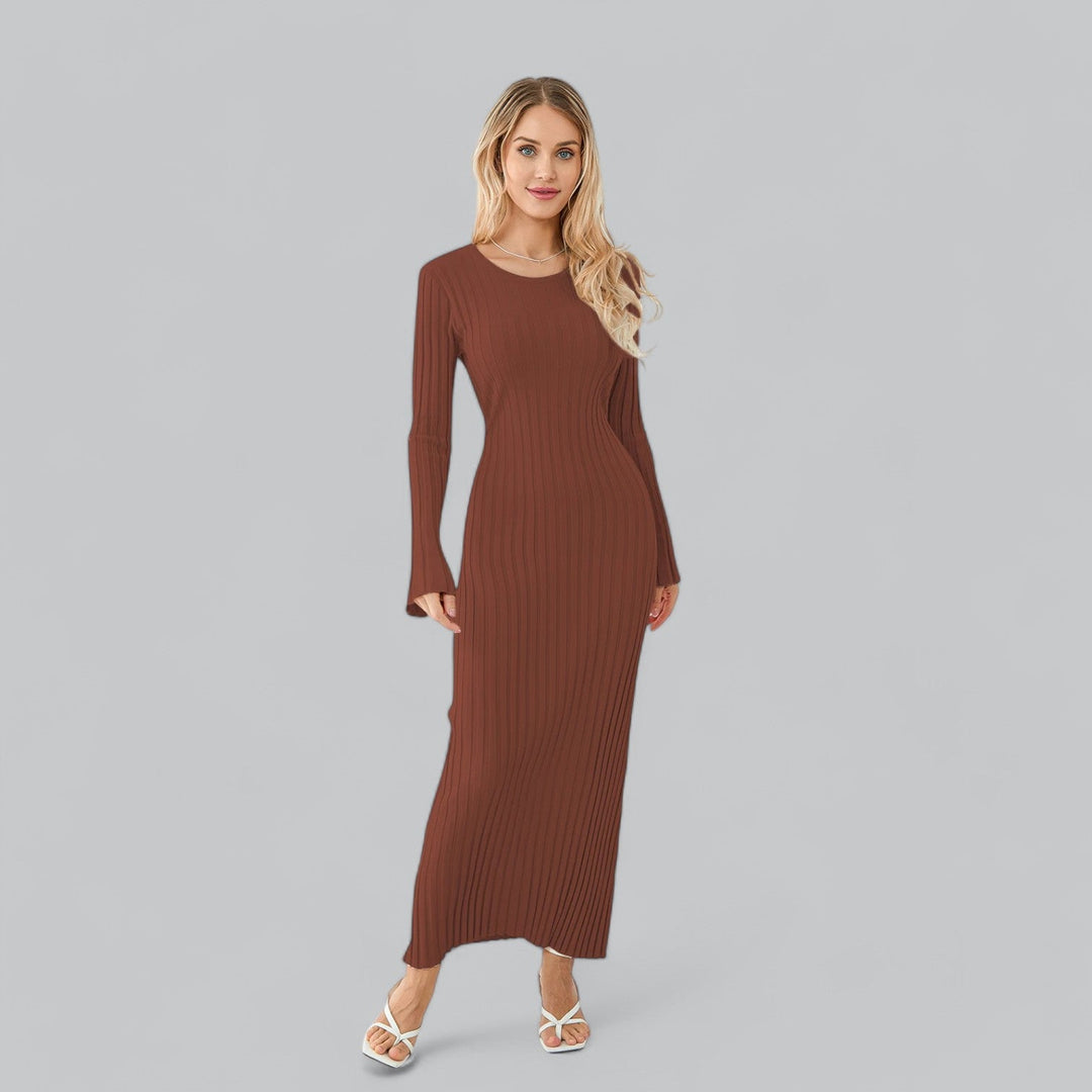 Classy Lace-Up Maxi Dress