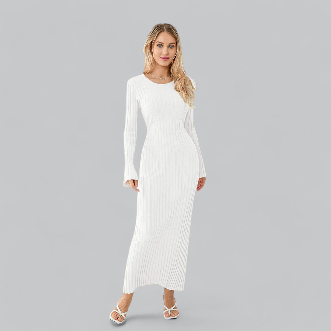 Classy Lace-Up Maxi Dress