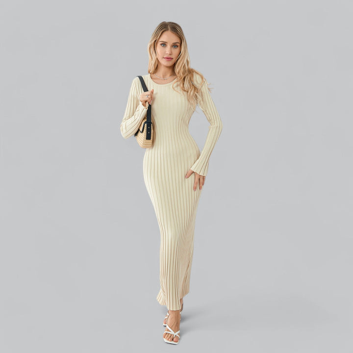Classy Lace-Up Maxi Dress