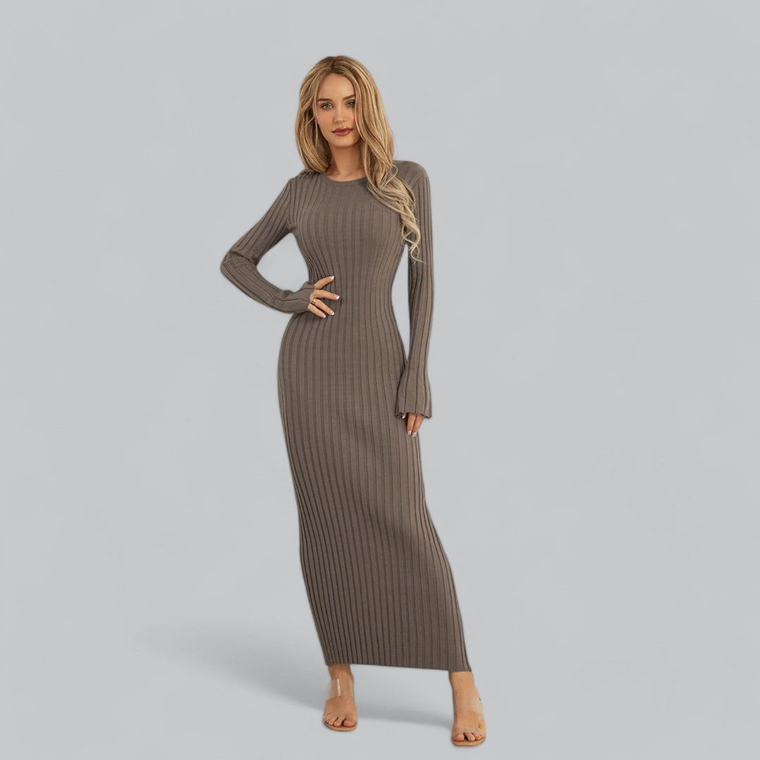 Classy Lace-Up Maxi Dress