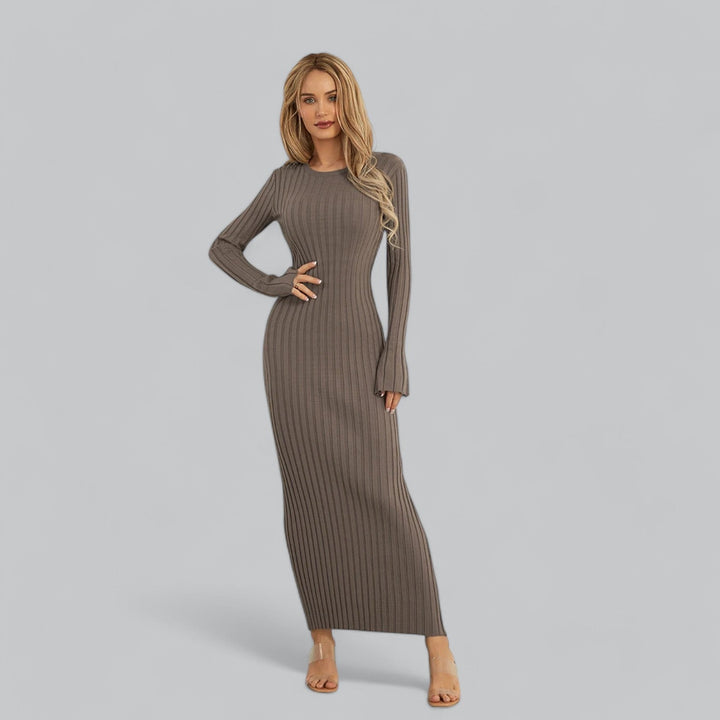 Classy Lace-Up Maxi Dress