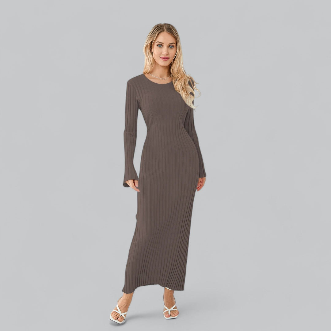 Classy Lace-Up Maxi Dress
