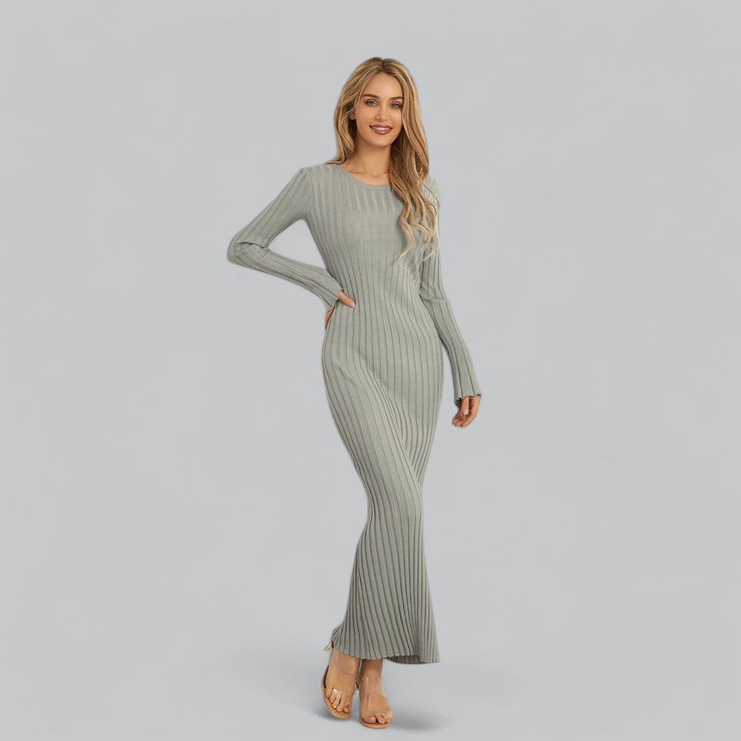 Classy Lace-Up Maxi Dress