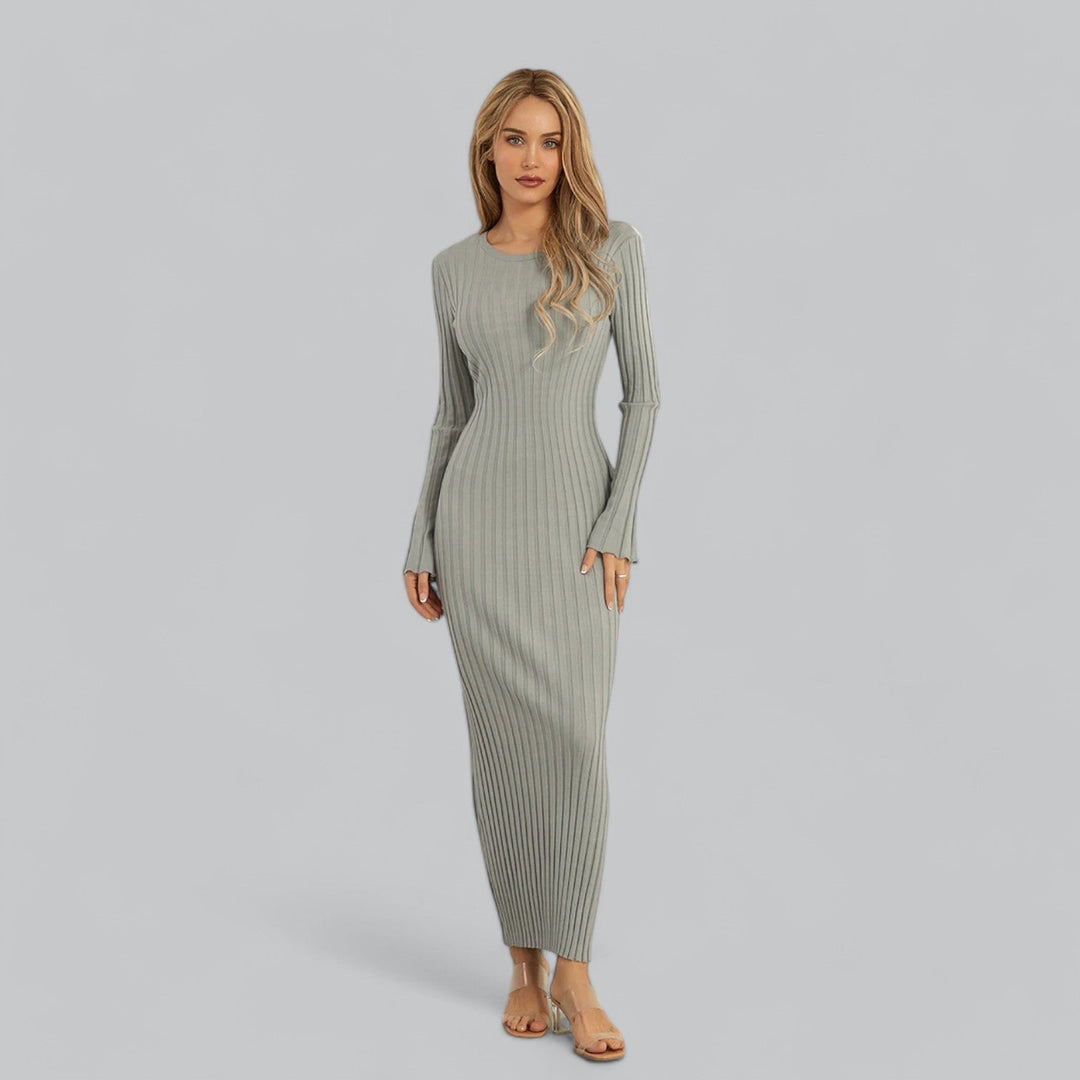 Classy Lace-Up Maxi Dress