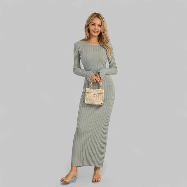 Classy Lace-Up Maxi Dress