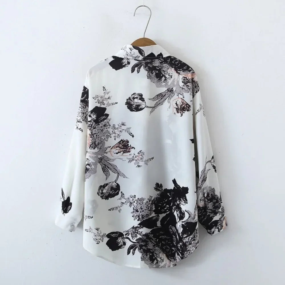 Colourful Vintage Lightweight Printed Blouse