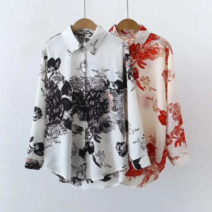 Colourful Vintage Lightweight Printed Blouse