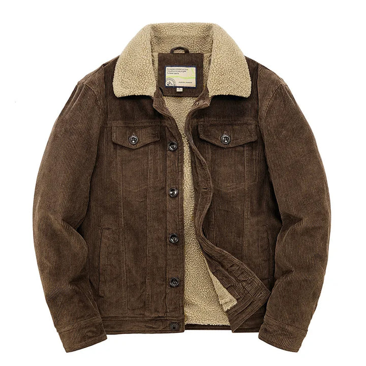 Corduroy Sherpa Lined Trucker Jacket