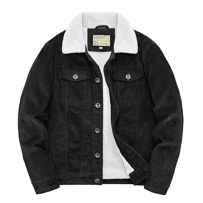 Corduroy Sherpa Lined Trucker Jacket