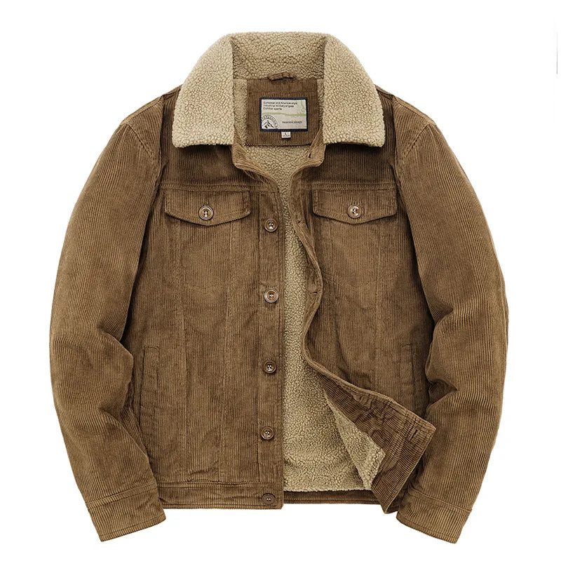Corduroy Sherpa Lined Trucker Jacket