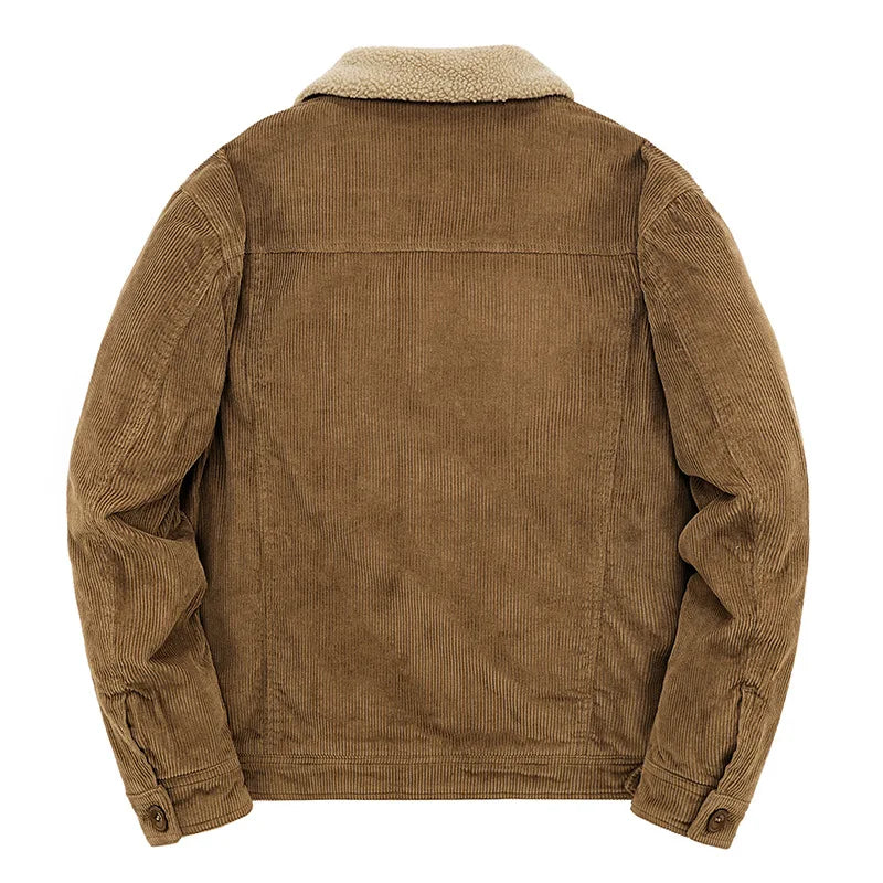 Corduroy Sherpa Lined Trucker Jacket