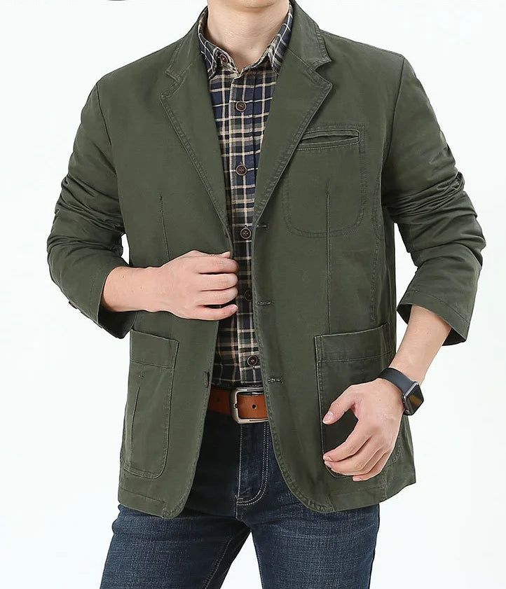 Cotton Casual Oversized Blazer Jacket