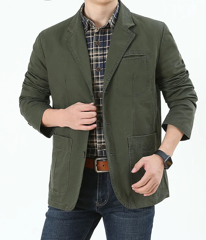 Cotton Casual Oversized Blazer Jacket