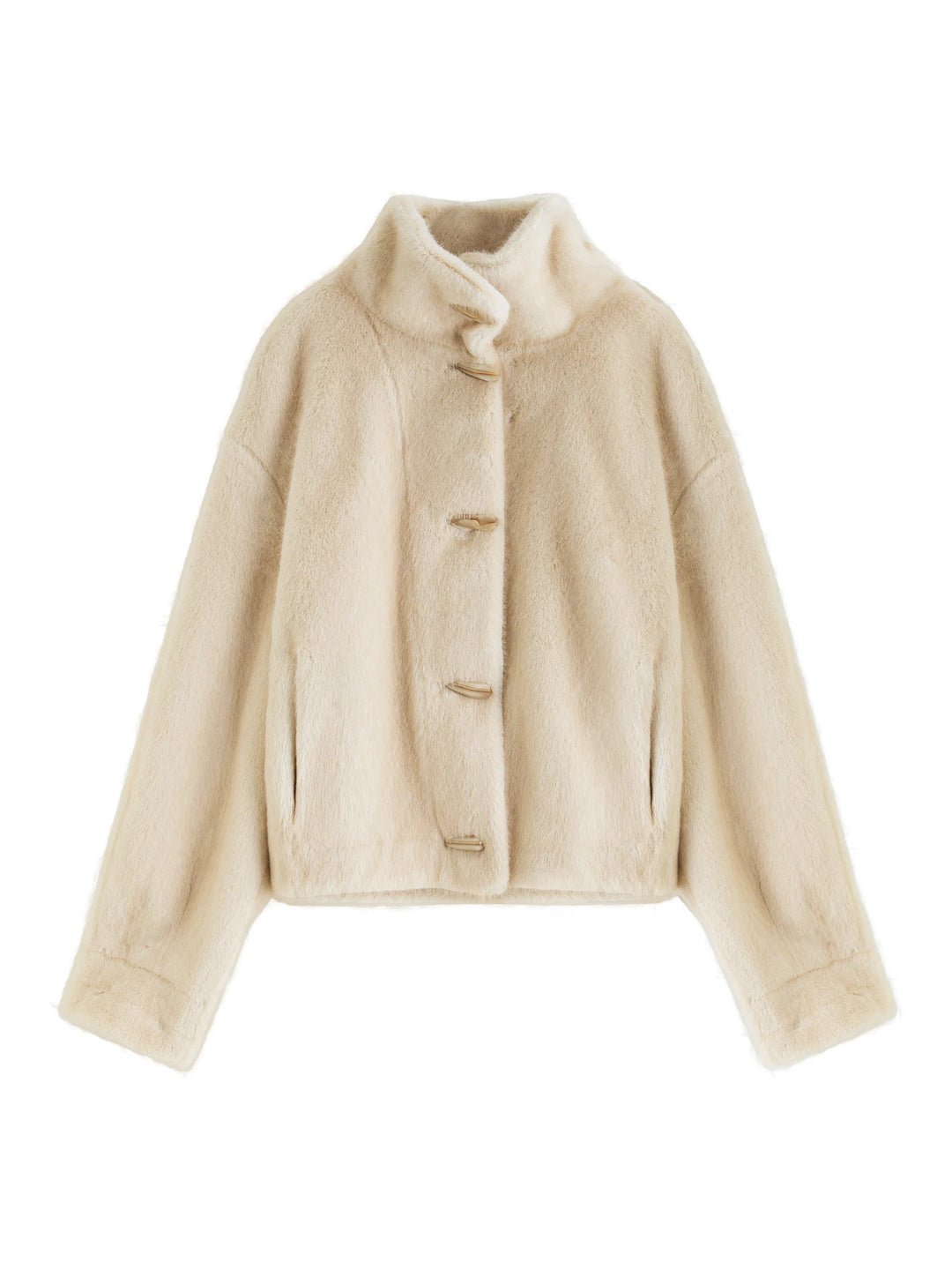 Cropped Faux Fur Winter Jacket