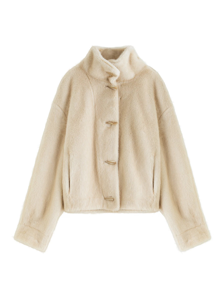 Cropped Faux Fur Winter Jacket