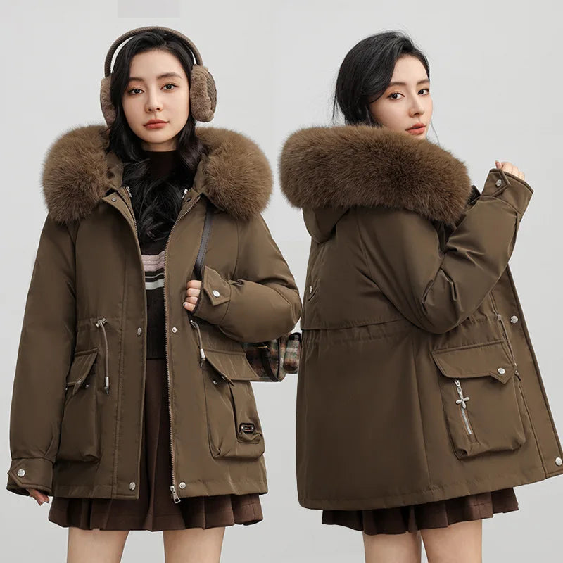 Cropped Wool Blend Collarless Jacket