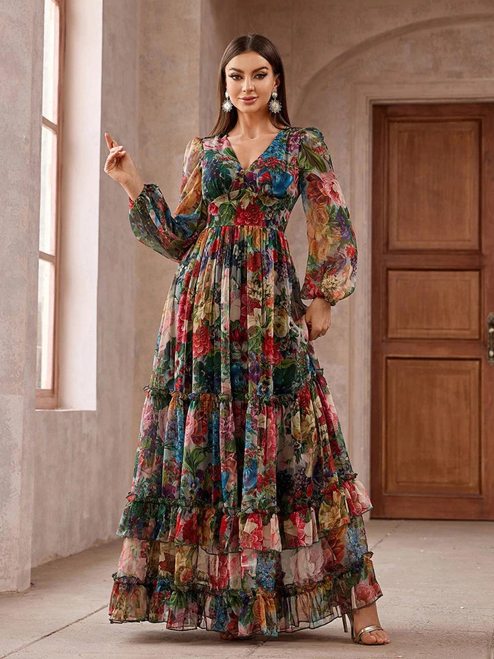 Elegant Boho Floral Maxi Dress