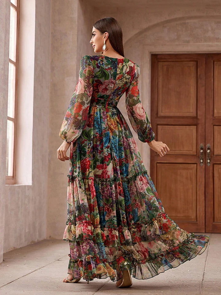 Elegant Boho Floral Maxi Dress