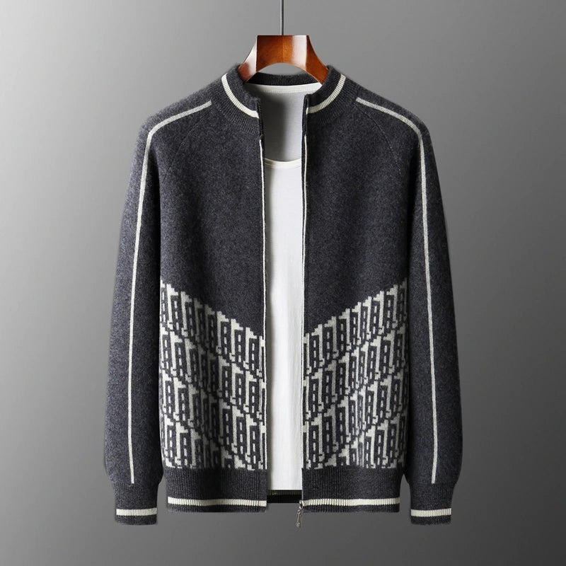 Elegant Cashmere Double-Breasted Peacoat