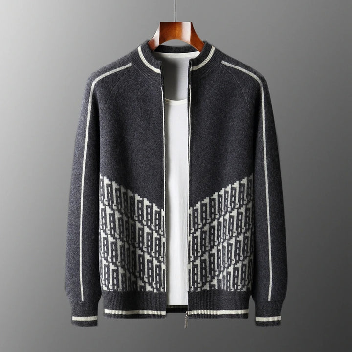 Elegant Cashmere Double-Breasted Peacoat