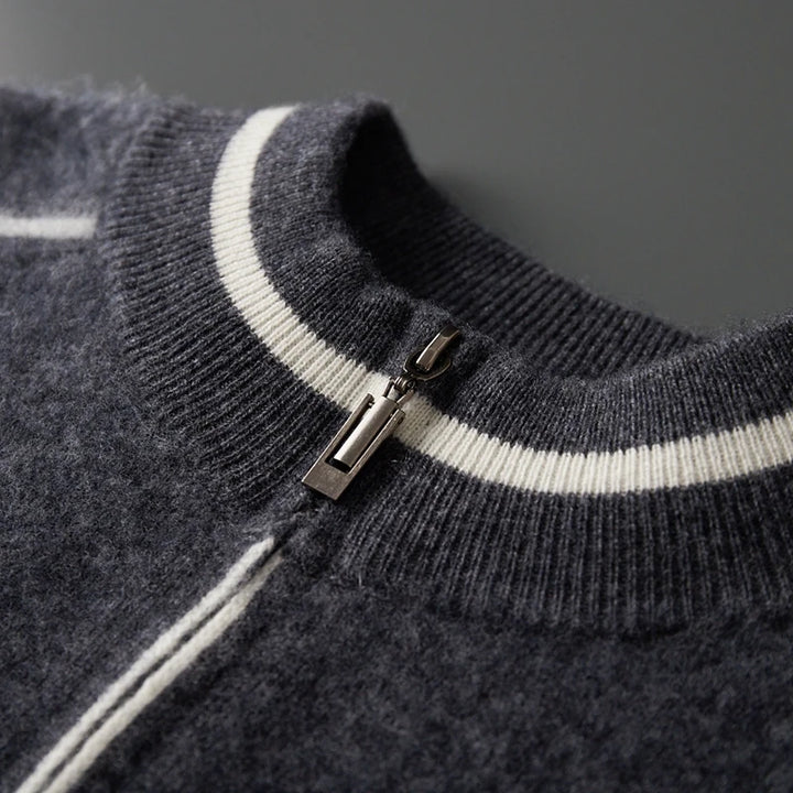 Elegant Cashmere Double-Breasted Peacoat