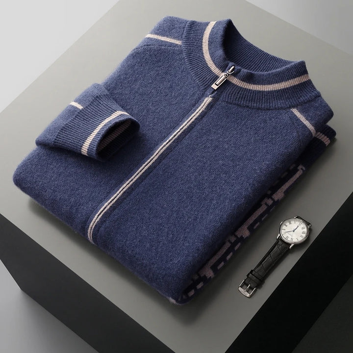 Elegant Cashmere Double-Breasted Peacoat
