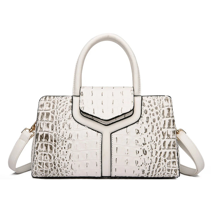 Elegant Crocodile Leather Crossbody Handbag