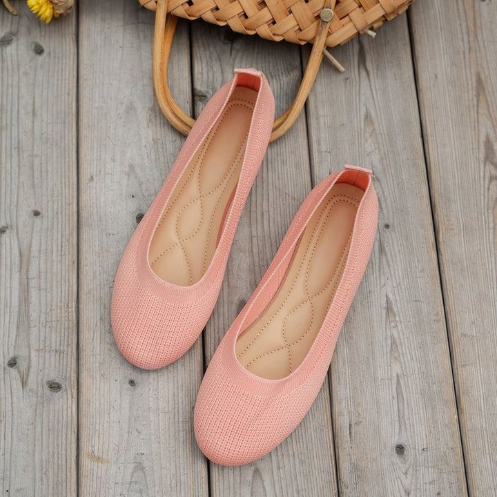 Elegant Embellished & Knitted Flat Ballerinas