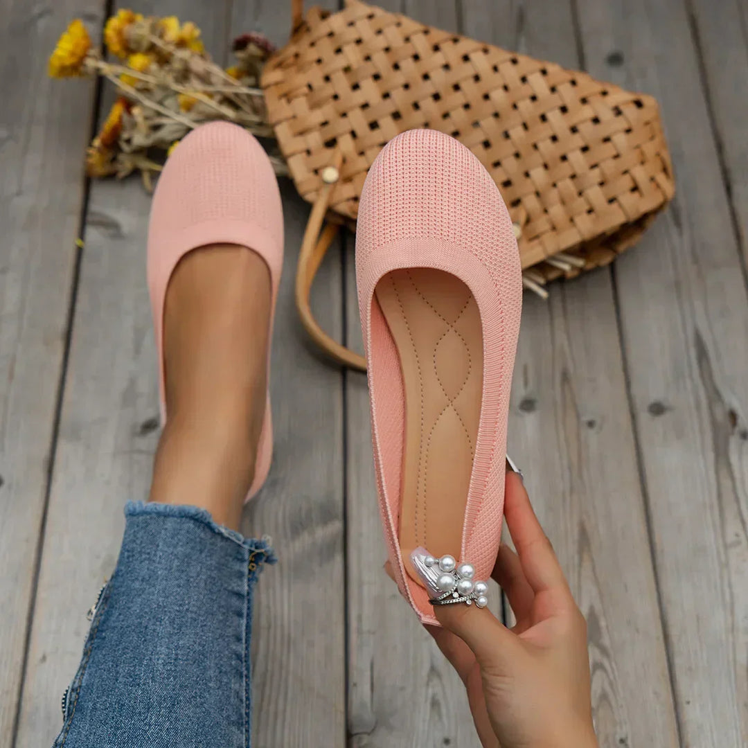 Elegant Embellished & Knitted Flat Ballerinas