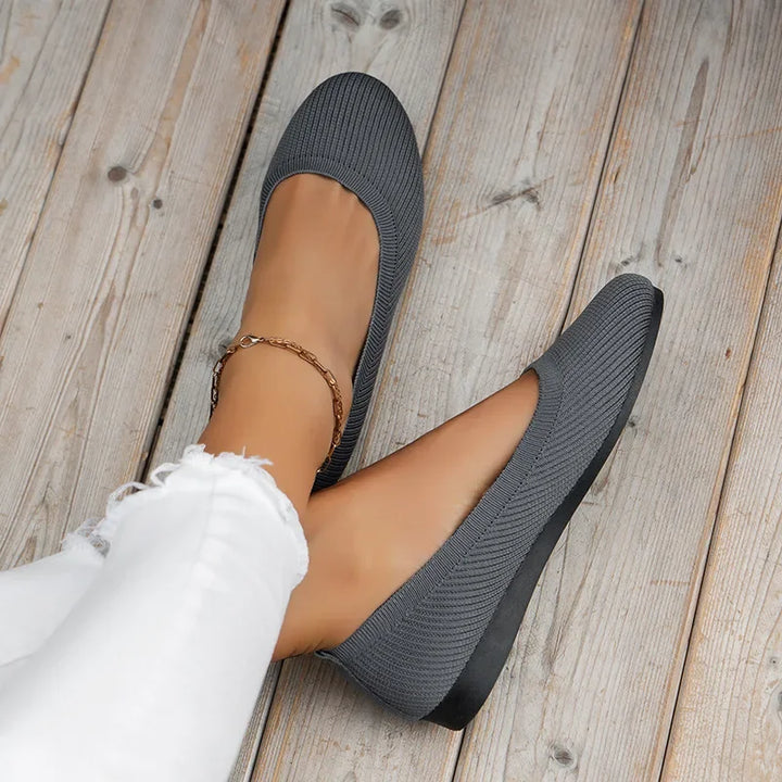 Elegant Embellished & Knitted Flat Ballerinas