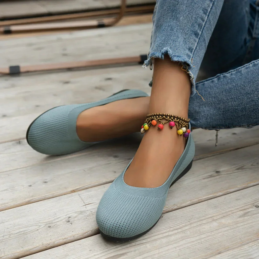 Elegant Embellished & Knitted Flat Ballerinas