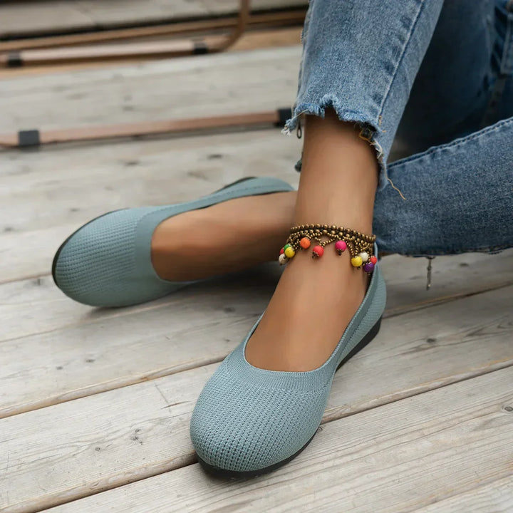 Elegant Embellished & Knitted Flat Ballerinas