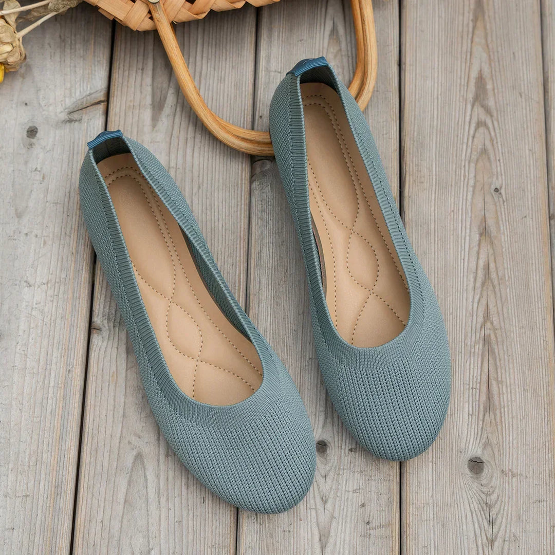 Elegant Embellished & Knitted Flat Ballerinas