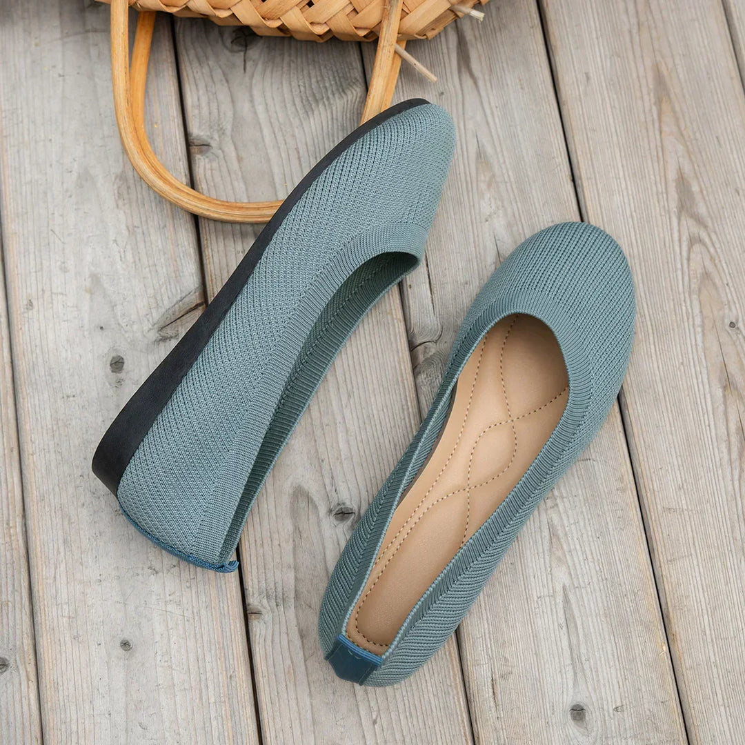 Elegant Embellished & Knitted Flat Ballerinas