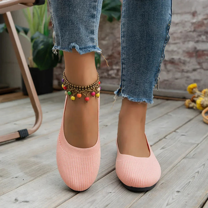 Elegant Embellished & Knitted Flat Ballerinas