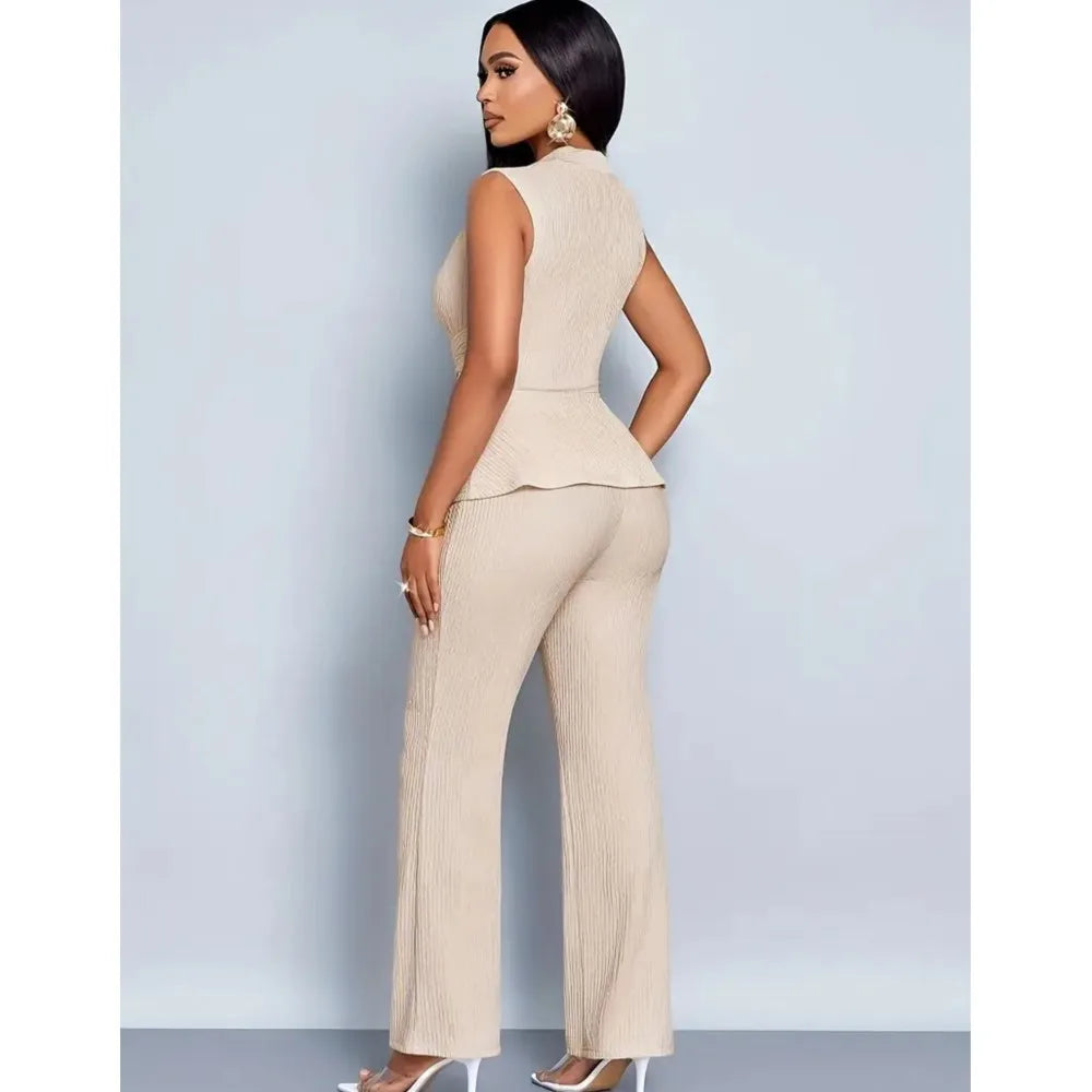 Elegant Peplum Trouser Co-Ord Set