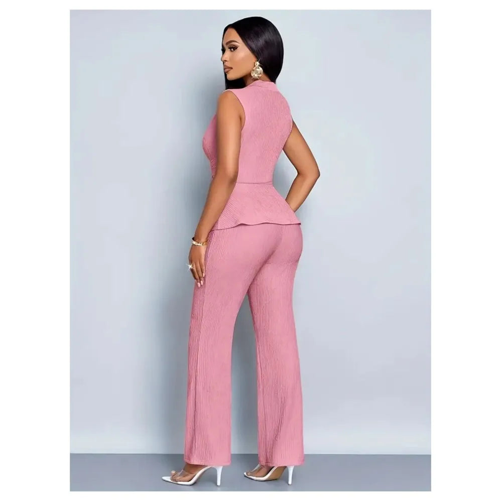 Elegant Peplum Trouser Co-Ord Set