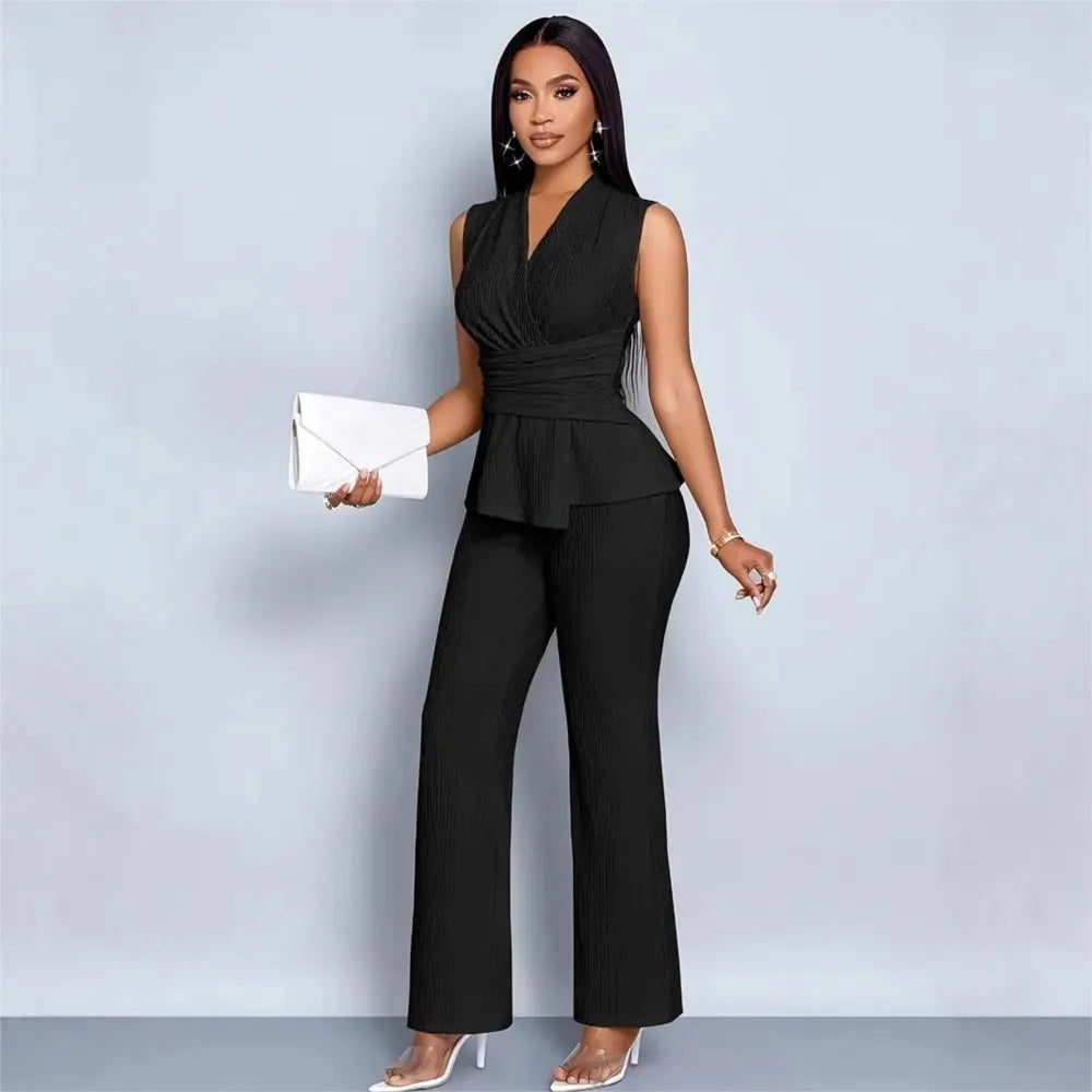 Elegant Peplum Trouser Co-Ord Set