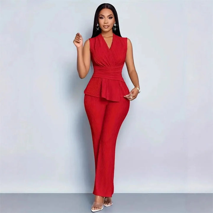Elegant Peplum Trouser Co-Ord Set