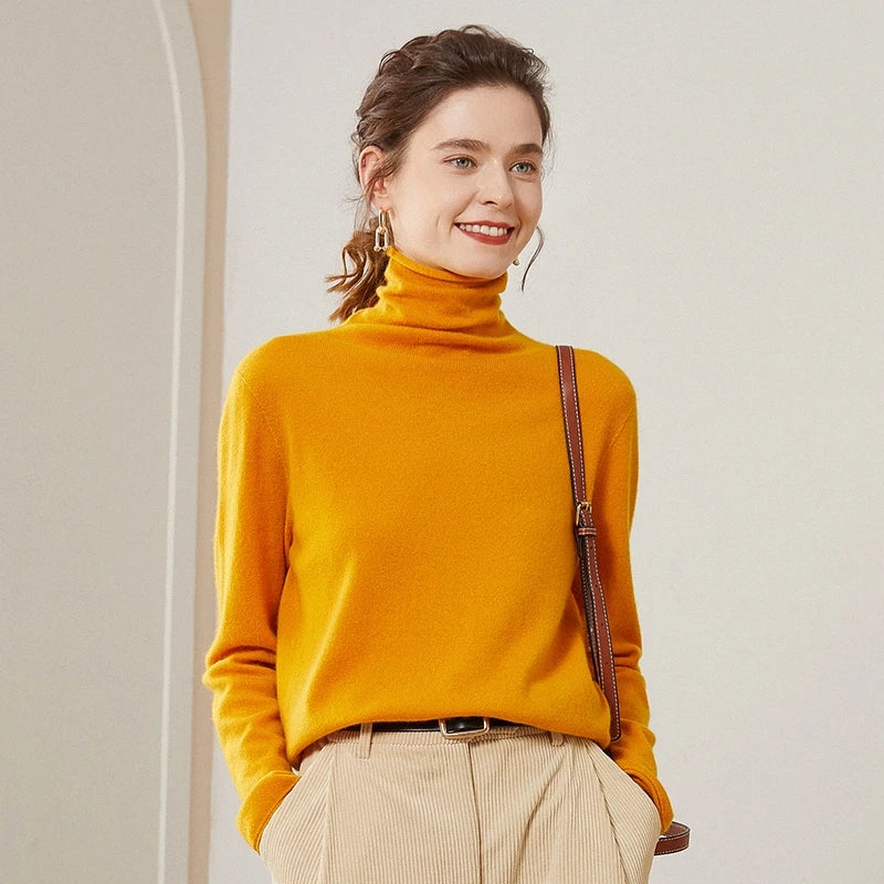 Pure Cashmere Turtleneck Sweater