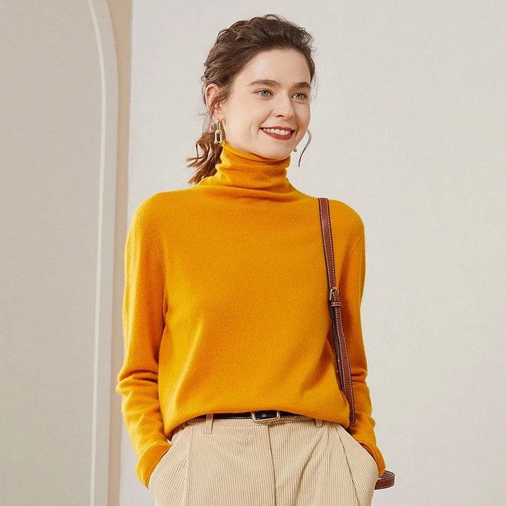 Pure Cashmere Turtleneck Sweater