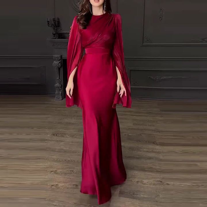 Elegant Satin High Waist Maxi Dress