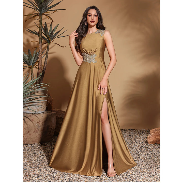 Elegant Sleeveless Maxi Evening Dress