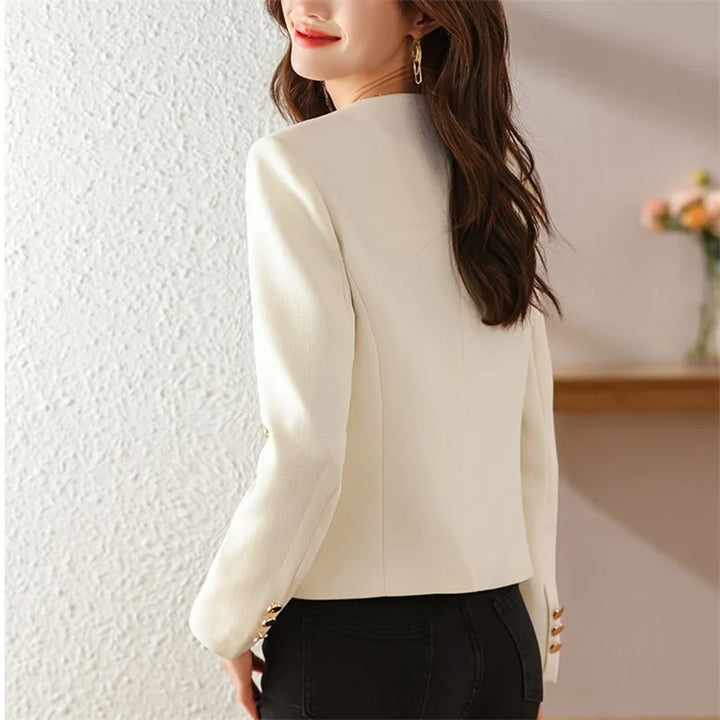 Elegant Tailored Cropped Blazer Jacket